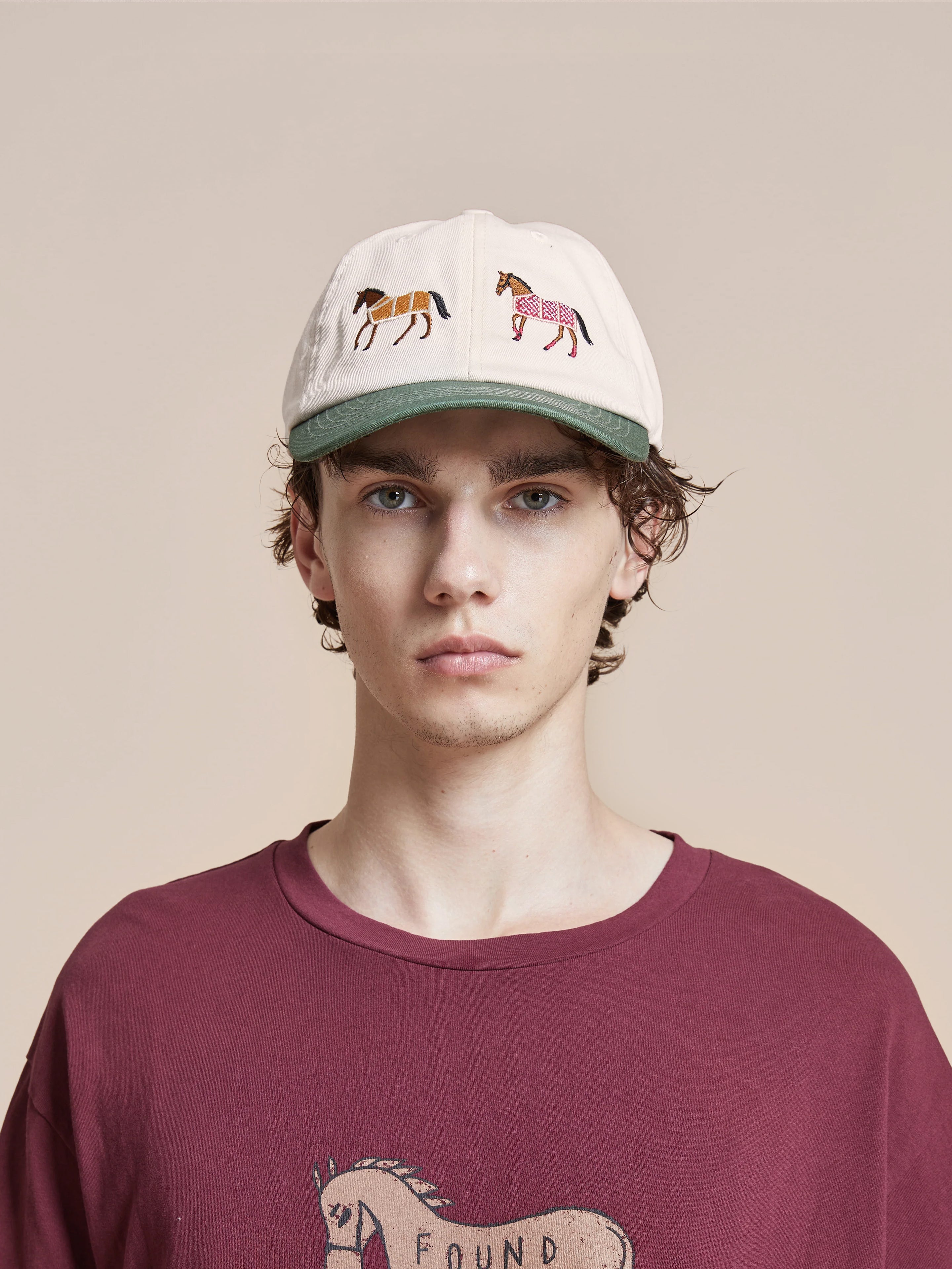 Horse White Cap