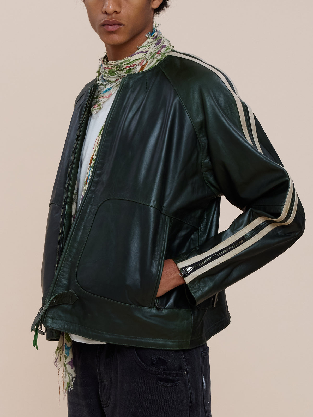 Leather Track Jacket