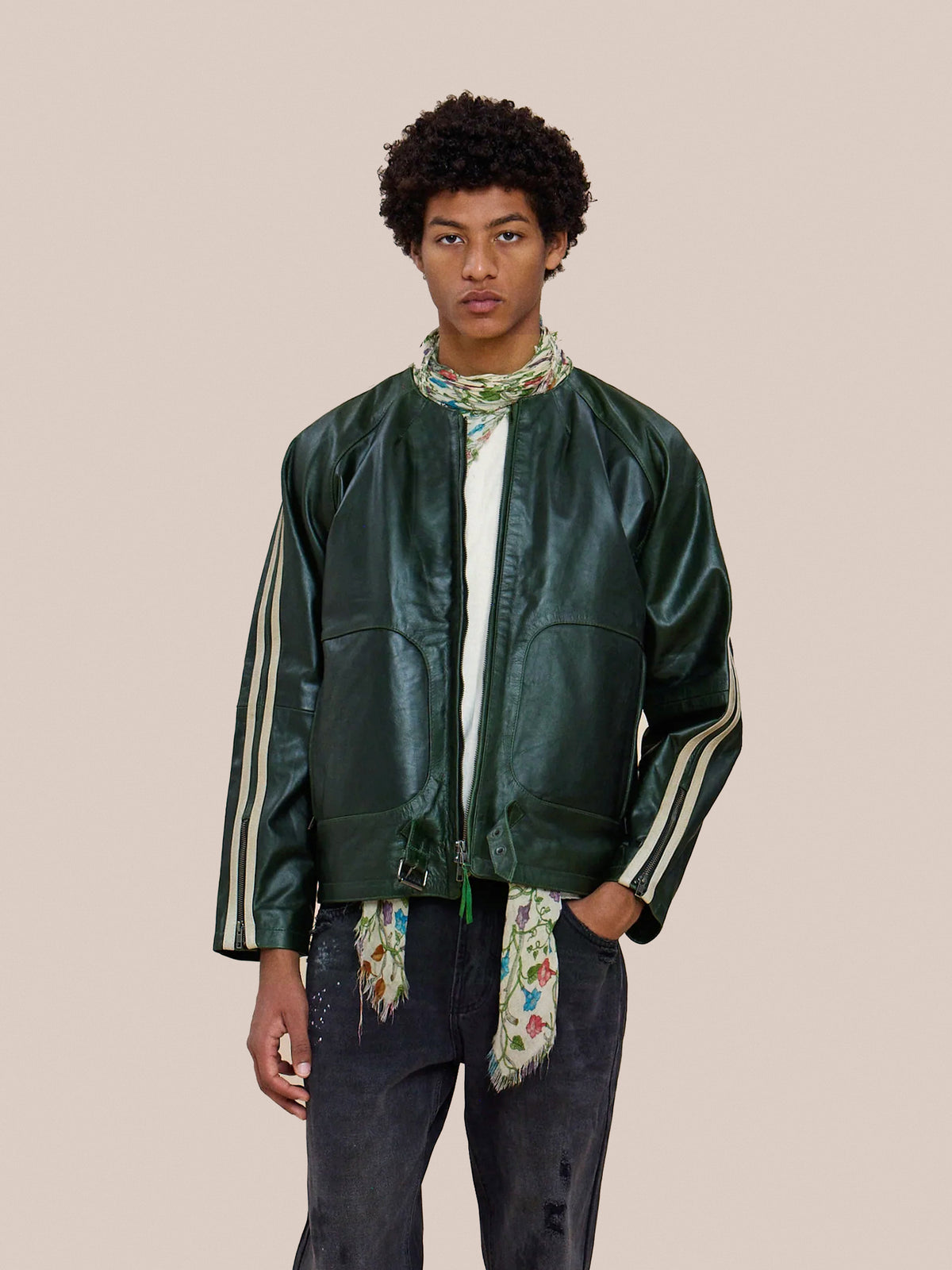 Leather Track Jacket