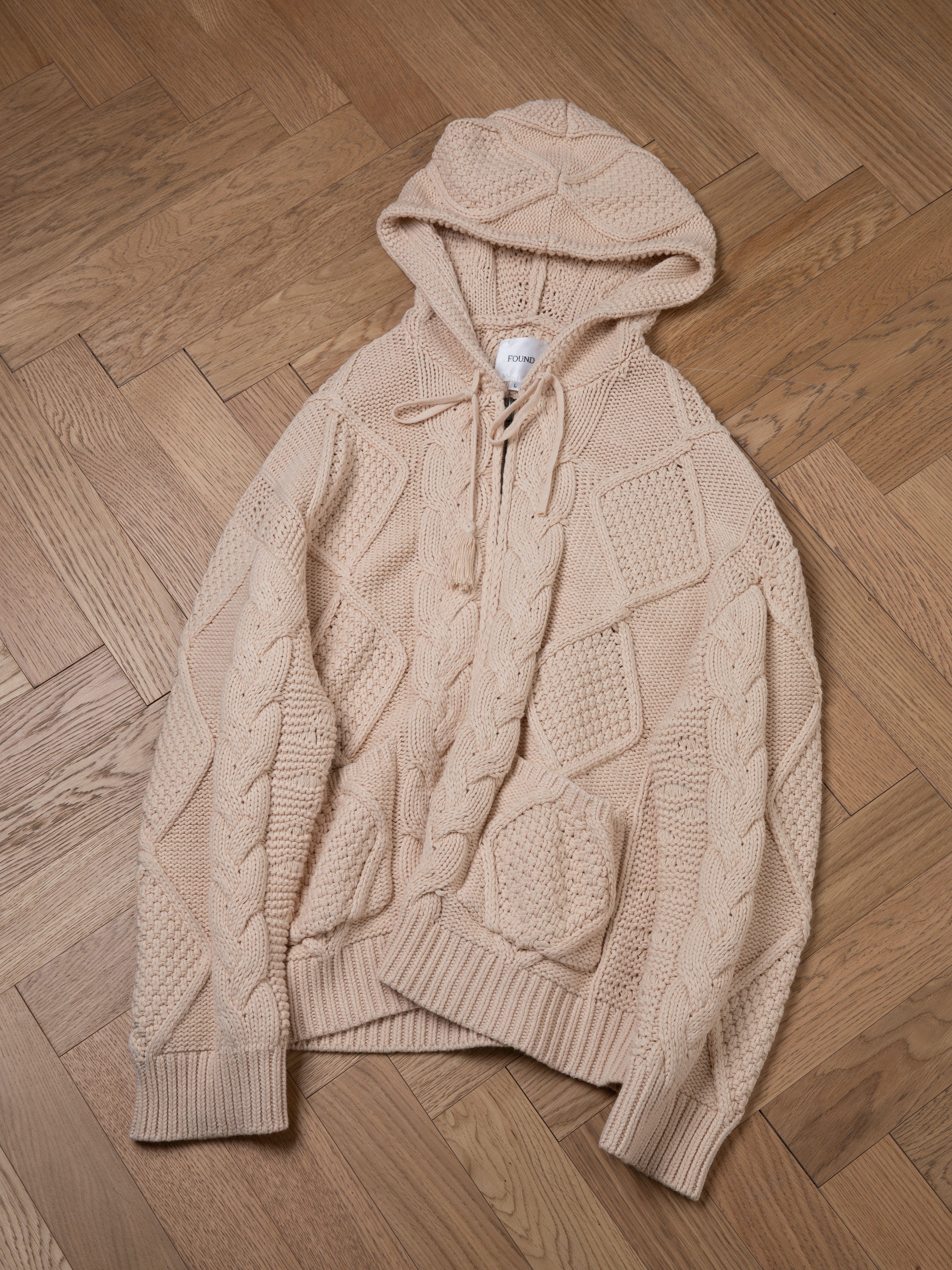 Zip Up Cable Knit Hoodie